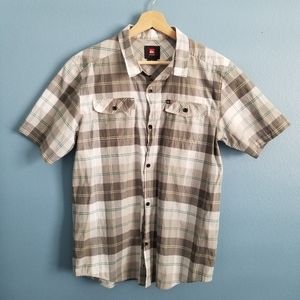 Youth XL Quicksilver plaid short sleeve shirt